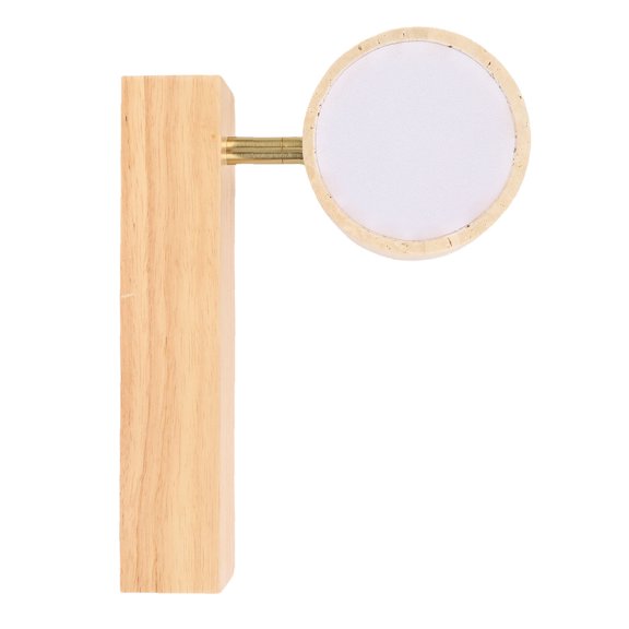 Rustic Oak Rotatable LED Wall Sconce Light Fixture with Hardwired Warm Light for Bedroom