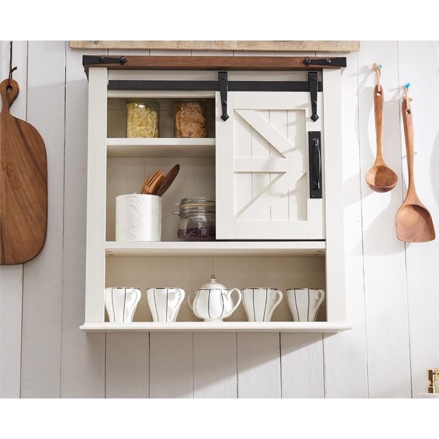 Rustic Oak Wall Mounted Bathroom Sliding Barn Door