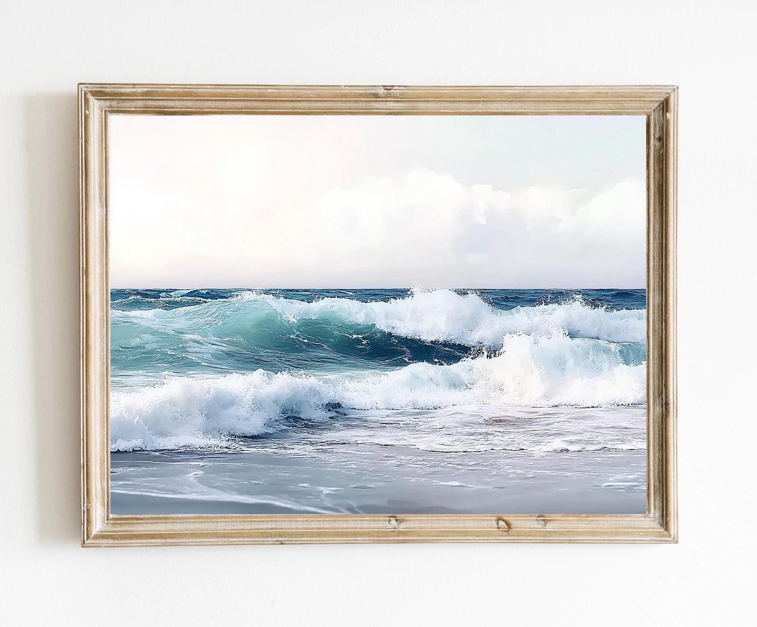 Rustic Ocean Rustic Ocean Vintage Coastal Art Abstract Ocean Decor Poster Art Poster ...