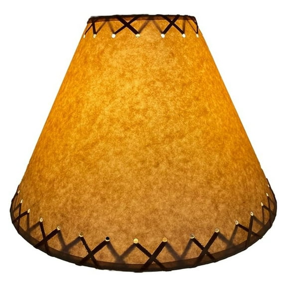 Rustic Oiled Paper Laced Lamp Shade - 14"