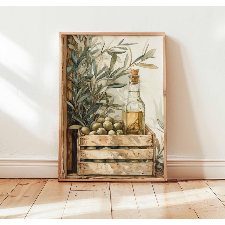 Rustic Olive Poster, Mediterranean, Tuscan Food, Farmhe, Vintage Tree ...