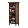 thumbnail image 1 of Rustic Open Wood Bookcase Office Shelving Storage Cabinet Fully Assembled Brown, 1 of 6