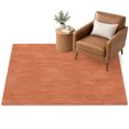 Rustic Orange Area Rug 2.7'x5', Country Vintage Minimalist Farmhouse ...