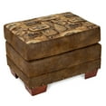 thumbnail image 1 of Rustic Ottoman with Solid Wood Frame - Living Room Footrest 36" Length, 1 of 1