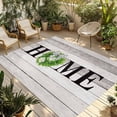 thumbnail image 1 of Rustic Outdoor Rug for Patio/Deck/Porch, Non-Slip Large Area Rug 3 x 5 Ft, Eucalyptus Leaves Green Wreath Wooden Plaid Home Indoor Outdoor Rugs Washable Area Rugs, Camping Rug Carpet Runner, 1 of 8