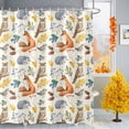 thumbnail image 1 of Shower Curtains Sets for Bathroom Decor Rustic Owl Fox Birds Fall Leaves Waterproof Bathroom Curtain with Hooks, Farm Animals Plants for Bathroom Decor,72x72IN, 1 of 6