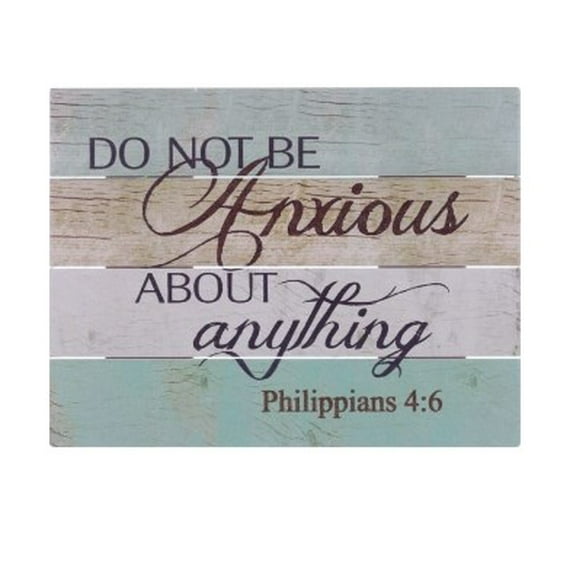 Beechdale Frames 181083 Rustic Pallet Art - Be Not Anxious, 9 x 12 in.
