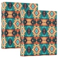 thumbnail image 1 of Rustic Pattern 3 Ring Binders 1.5 inch Hardcover File Folders with Interior Pockets A4 Size Organizer for School Office Hospital, 1 of 8