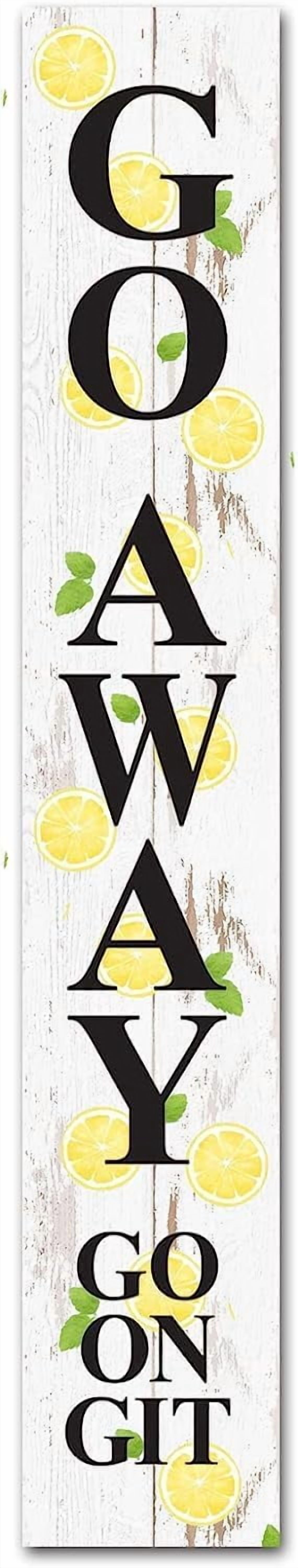 Rustic Personalized Go Away Go On Git Welcome Sign Hanging Wooden ...
