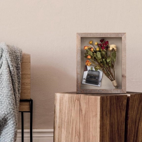 Rustic Picture Frame 16x20 Natural Wood Display Case for Memorabilia, Awards, Medals, Photos