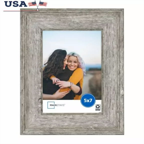 Rustic Picture Frame 5X7 Tabletop Display Wall Hangers Multi-Directional Easel