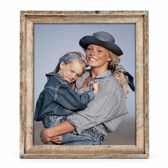 Rustic Picture Frame, Reclaimed Barnwood Shadow Box with Plexiglass, 16x20 in, Natural Wood, Wall Decor