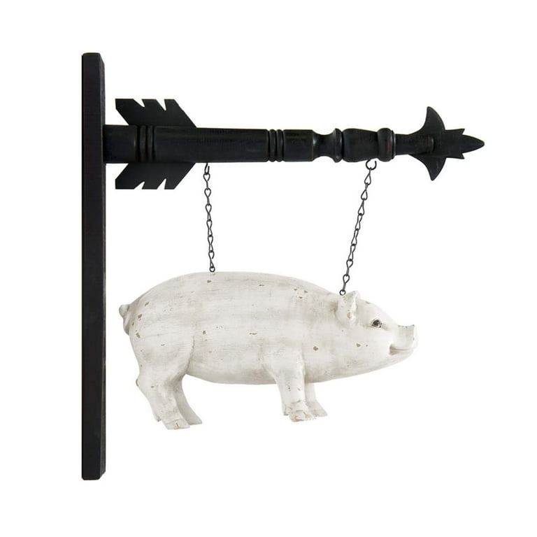 K&K Interiors 14 Inch Resin Reindeer Arrow - Rustic Wall Decor Hanger