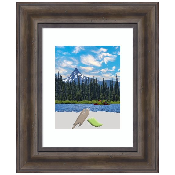 Rustic Pine Brown Wood Picture Frame, Photo Frame, Art Frame
