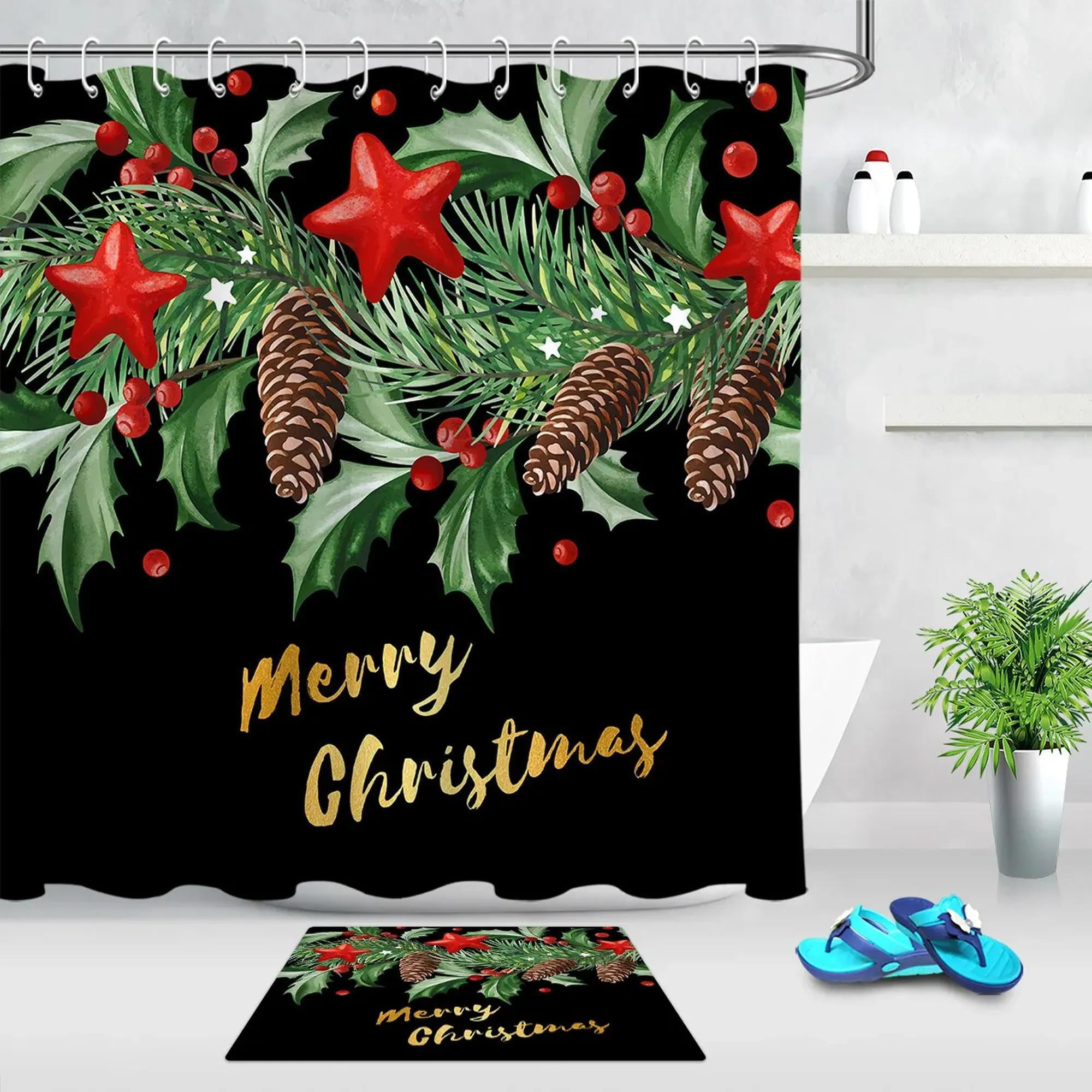 Rustic Pine Cone Shower Curtain Set Transform Your Bathroom into a