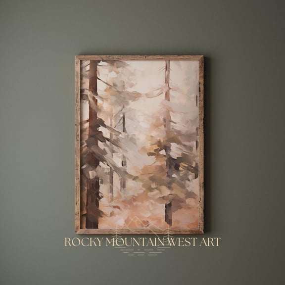 Rustic Pine Forest, Forest Wall Art, Pine Tree Print, Rustic Home Decor Woodland Nursery, Nature Wall Art, Poster, Unframed Poster Size 8x12 F03.1.15l1001