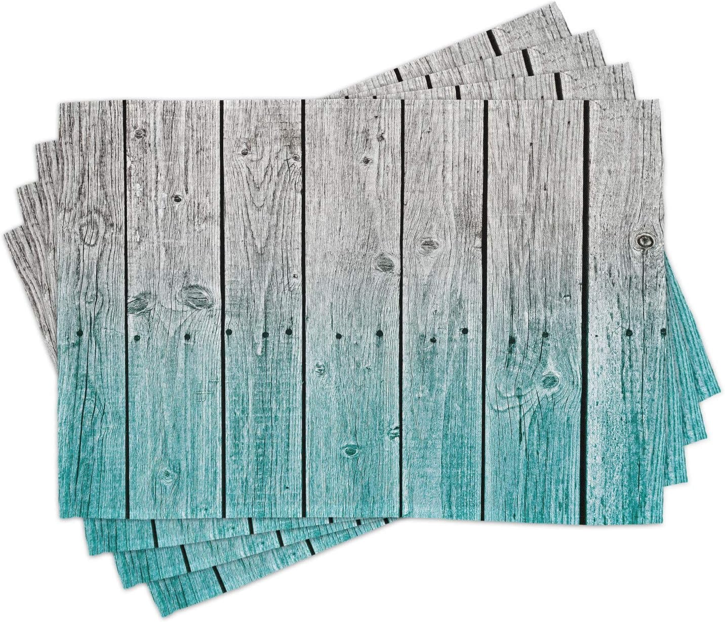 Rustic Photo Mat Rustic Place Mats Set of 4, Wood Panels Background Digital Tones Effect ...