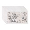 thumbnail image 1 of Rustic Placemats Set of 6 Placemats for Dining Table Decor Washable Kitchen Table Mat with Lace Trim Black 19.7*11.8inch, 1 of 6