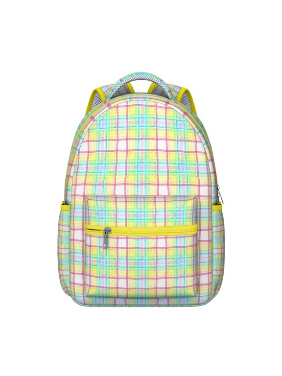 Rustic Plaid Backpack Classic Buffalo Plaid and Abstract Checkered School Bag Stylish Students Travel Backpack