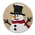 thumbnail image 1 of Rustic Plaid Snowman Rug, 1 of 4
