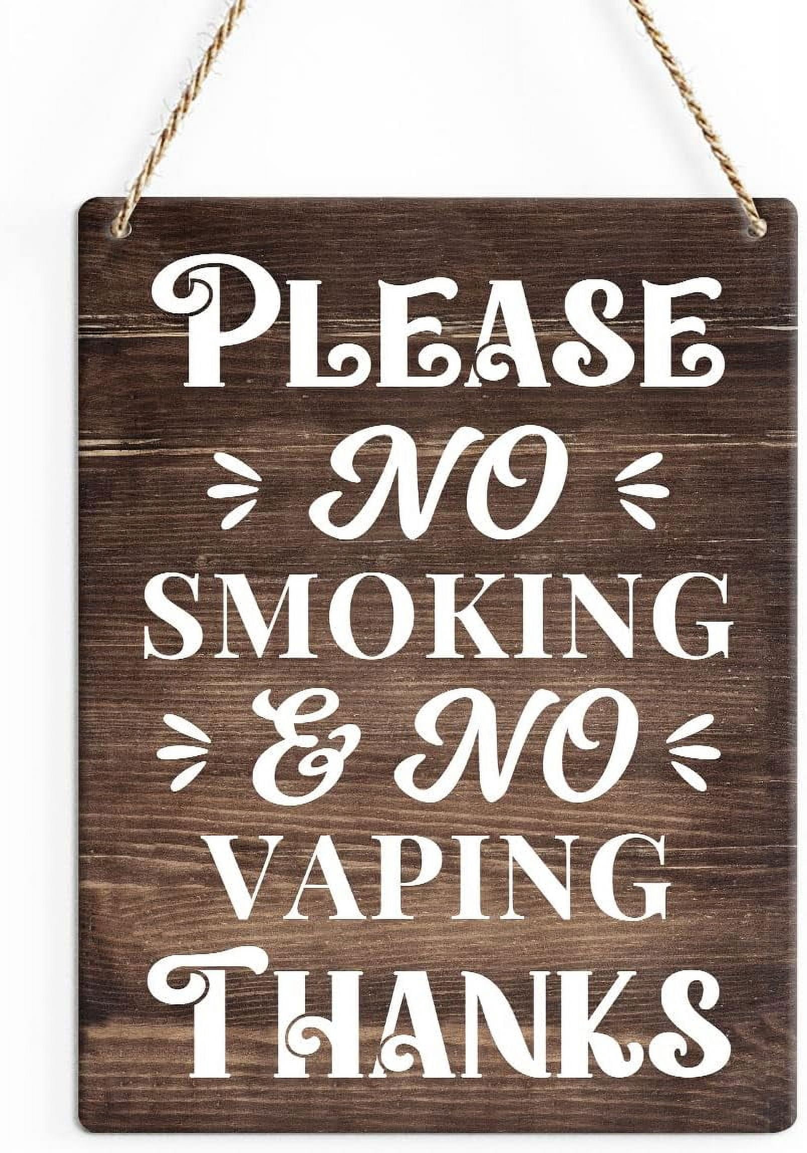 Rustic Please No Smoking Wood Decor Sign, Please No Smoking Visitors ...
