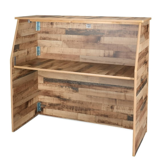 Rustic Portable Folding Bar 42" Tall x 48" Long by Chivari