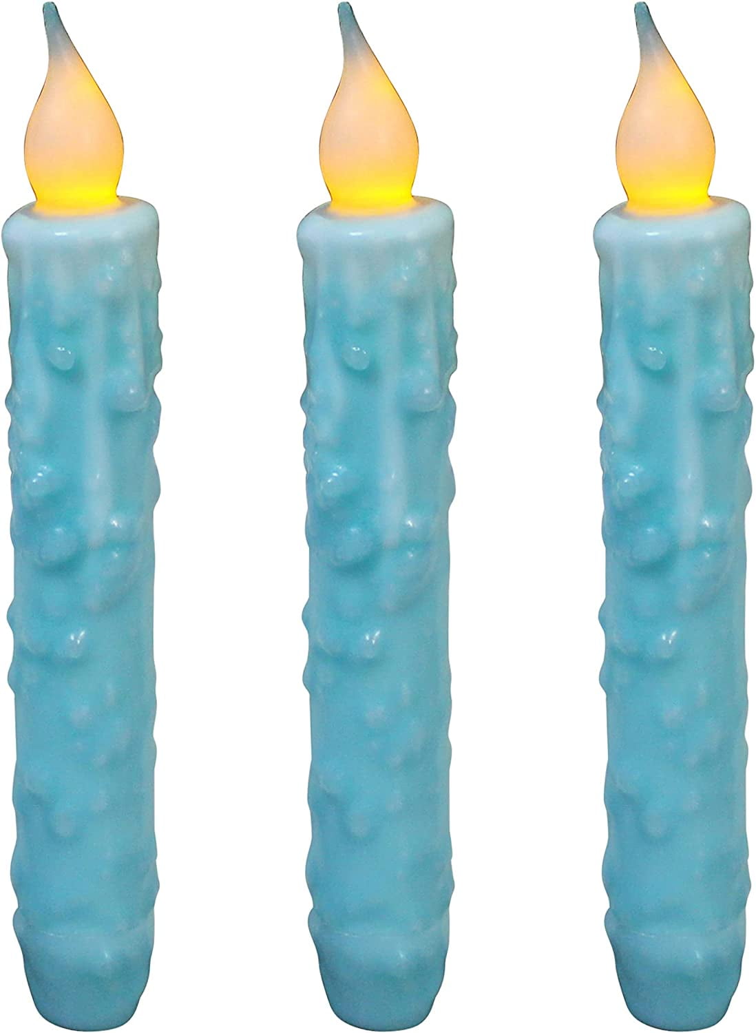 Rustic Primitive Real Wax Hand Dipped Battery Operated LED Timer Taper