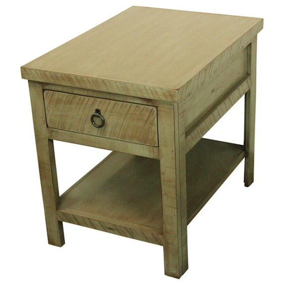 Rustic Promo End Table in Rustic Green