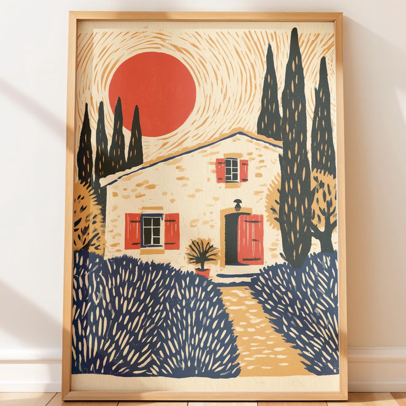 Rustic Proven Al Farmhouse Fields Folk Vintage Retro Poster , Poster ...