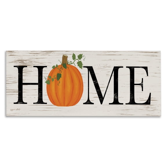 Stupell Industries Rustic Pumpkin Home Lettering Canvas Wall Art, design by Annie LaPoint, 13 x 30