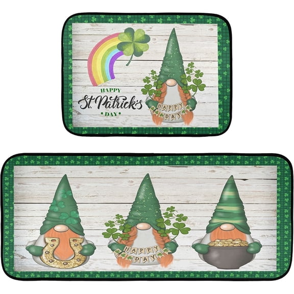 Rustic Pumpkins Buffalo Kitchen Rug and Mat Set of 2 Anti Fatigue Non Slip Washable Farmhouse Welcome Fall Autumn Floral Runner Rugs Floor Mats for Thankgiving Holiday Kitchen Laundry Room Home Decor