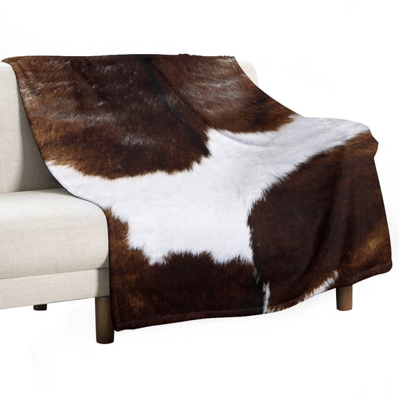 Rustic Ranch Cow Print Blanket Soft Cozy Flannel Blanket for man women