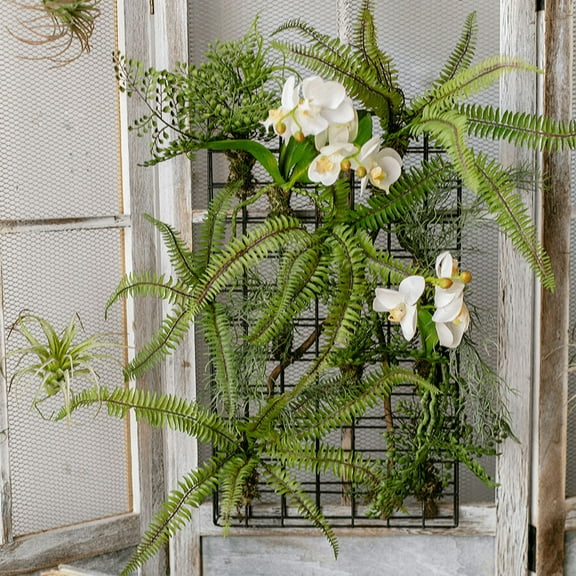 Rustic Reach 15.7” Artificial Succulent Plant in Black Metal Frame Wall Art