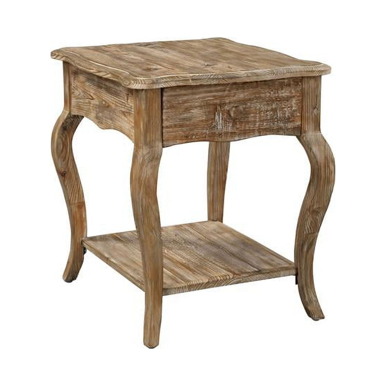 Rustic Reclaimed End Table, Driftwood