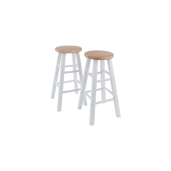 Rustic Recluse Counter Stools, 2-Pc Set, Natural & White