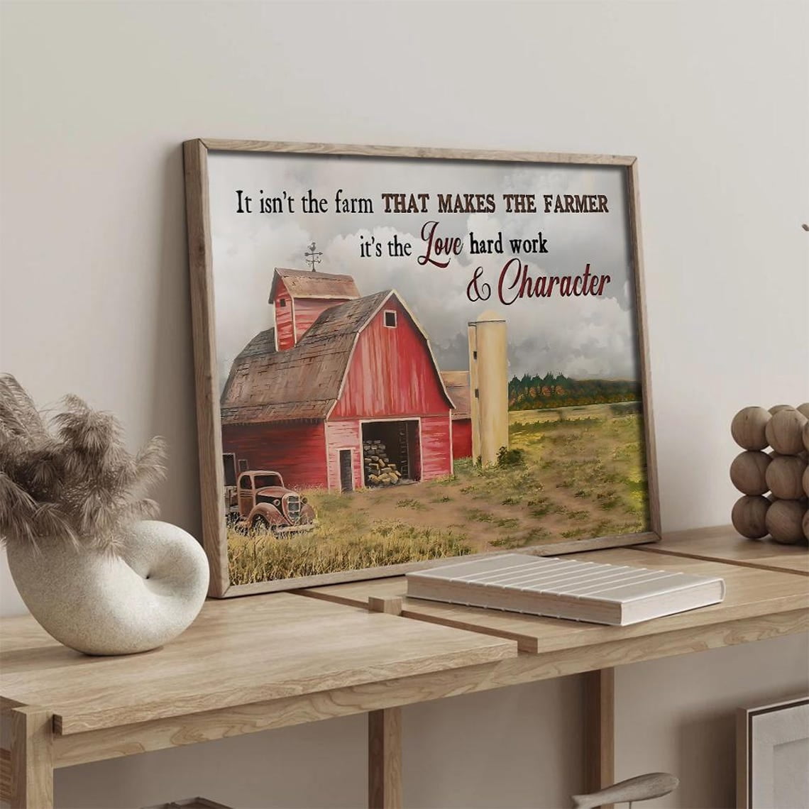 Rustic Red Barn Poster Farmhouse Country Wall Art Home Decor UNFRAMED ...