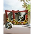 thumbnail image 1 of Rustic Red Wood Barn with Cow Sunflowers Outdoor Pillow Covers Waterproof Throw Pillow Cover 20x20in Set of 2,Square Decorative Pillowcases Cushion Case for Patio Sofa Couch,Farm Animal Floral Art, 1 of 7