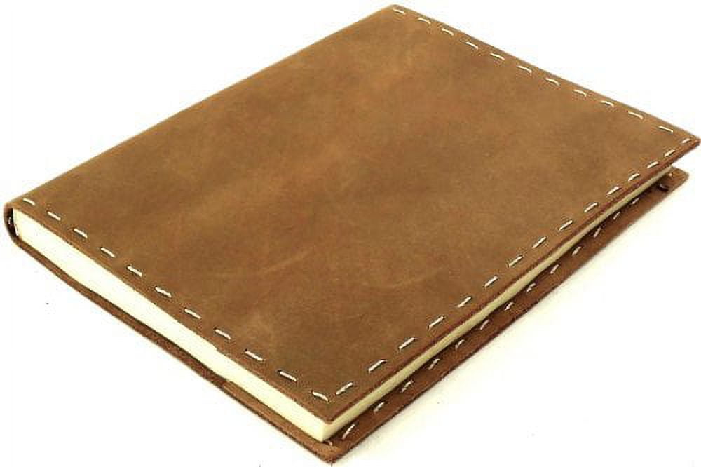 Rustic Refillable Leather Sketchbook with Handmade Paper - 6x 8 - Rustic  Ridge Leather (Medium Brown)