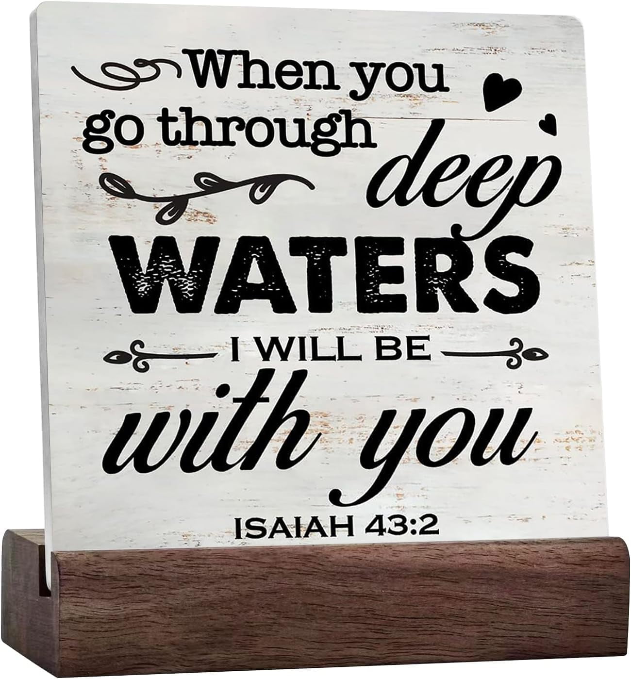 Rustic Religious When You Go Through Deep Waters Isaiah 43:2 Sign ...