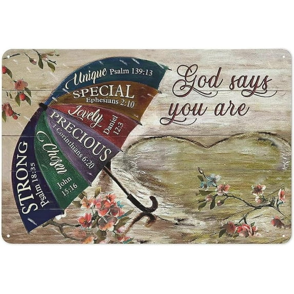 Rustic Retro Metal Tin Sign Farmhouse Truck Wall Art Old Barn Cross Daisy Wall Decor Christian Jesus Quotes Country Wall Art Home Parlor Garden Courtyard Wall Decor 8x12 Inch