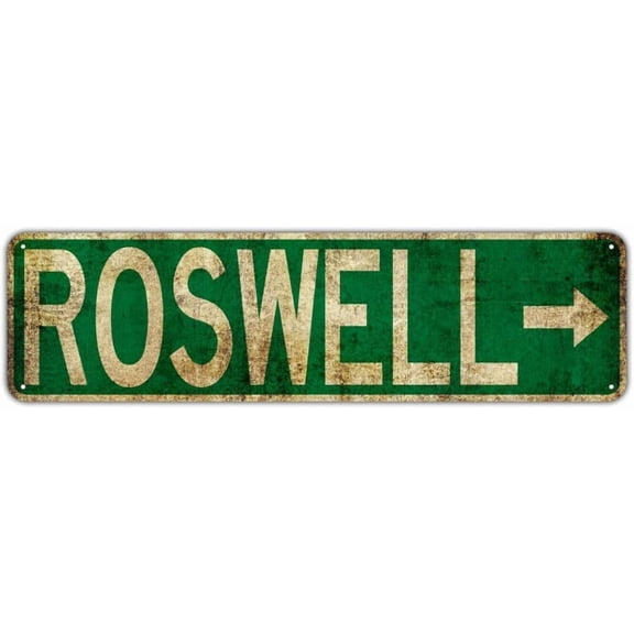 Rustic Retro Metal Wall Sign With Right Arrow 4 x 16 Inches