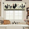 thumbnail image 1 of Rustic Rooster Chicken Kitchen Curtain Valance 54W x 18H Rod Pocket Farmhouse Country Rural Window Treatment for Living Room Bedroom Bathroom, 1 of 6