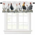 thumbnail image 1 of Rustic Rooster Valances for Windows Farmhouse Kitchen Curtains Valances Rod Pocket Valance Curtains for Kitchen Windows White Chicken Country Window Valances for Bathroom Bedroom 42"x12", 1 of 6