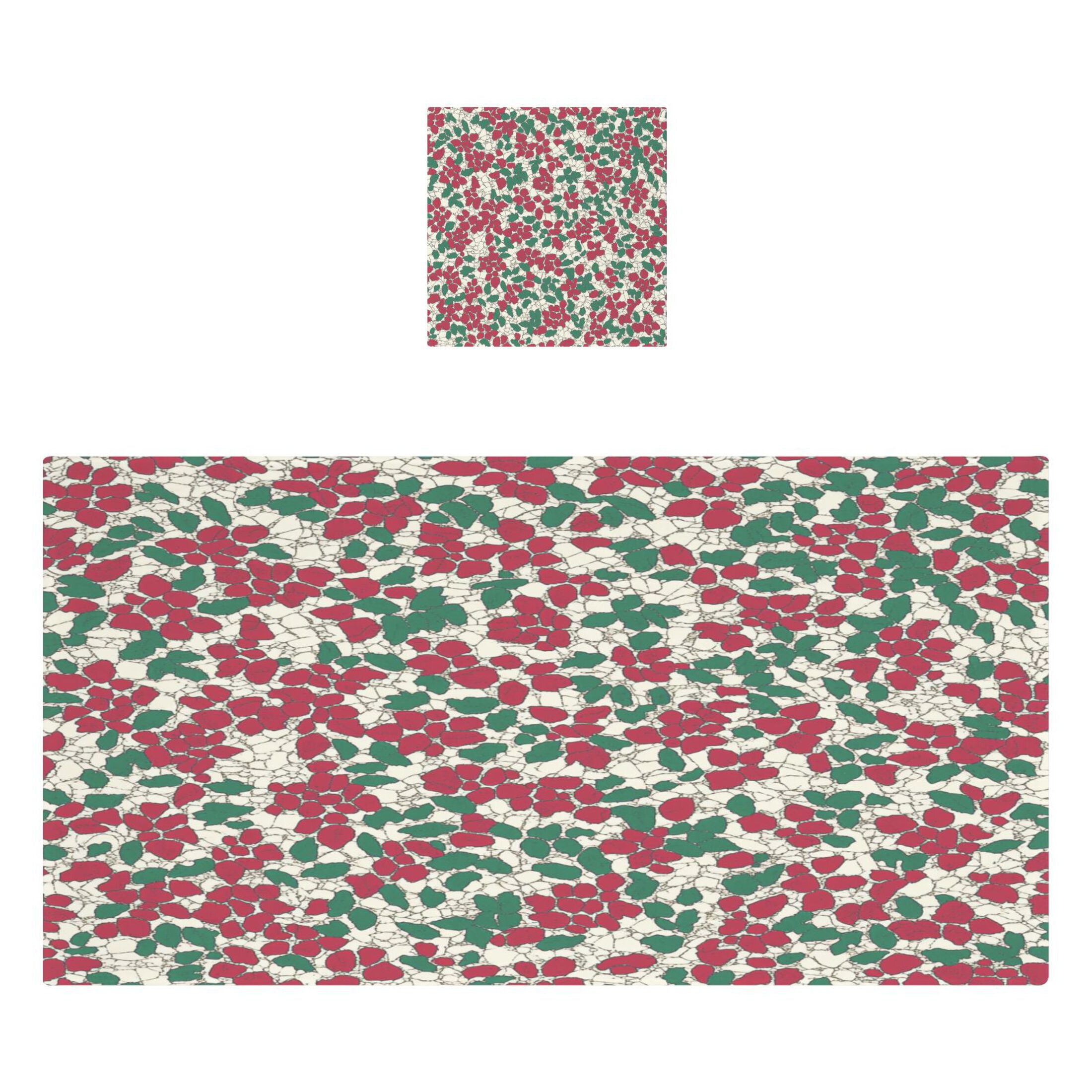 Rustic Rose Pattern 2 Piece Cotton Bath and Face Towel Set Soft and Absorbent, for Beach Pool Bathroom