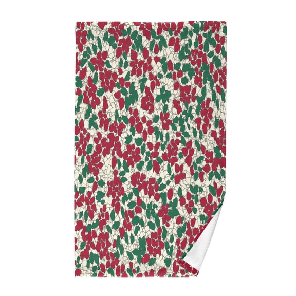 Rustic Rose Pattern Hand Towel Cotton 16x28 in Soft Absorbent Quick Dry Bath Face Towel