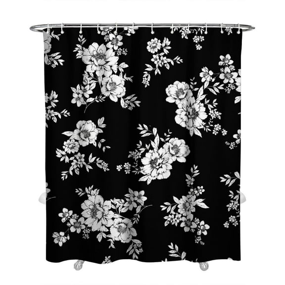 Rustic Roses Shower Curtain - Countryside Charm with Vintage Blooms, 72x84 Inches