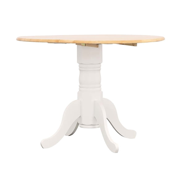 Rustic Round Folding Dining Table | Fits Nicely in Breakfast Nooks with Its Drop - Leaf