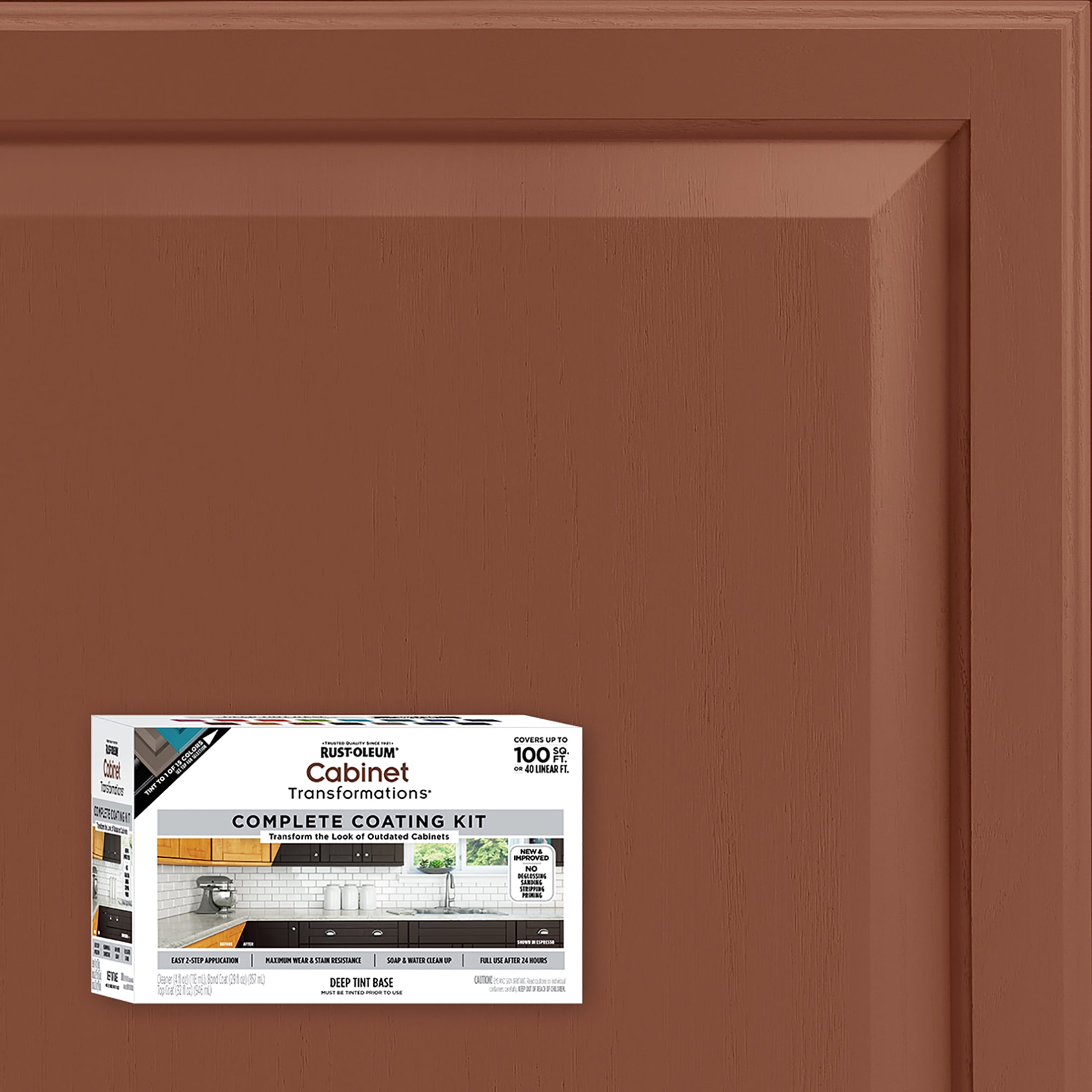 Rustic, Rust-Oleum Cabinet Transformations Satin Coating Kit-38039011T, Quart