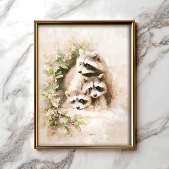 Rustic S Poster - Cute Animal Wall Art, Cozy Cottagecore Decor, Woodland Nursery Design, Art, Neutral Tones 56, Unframed Poster Size 8x12