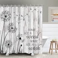 thumbnail image 1 of Rustic Shower Curtain, Farmhouse Shower Curtain, Farm Country Weed Wish Dandelion Woodland, 72W x 72H inch Shower Curtains with Hooks, Western Retro Floral Plant Harvest Bath Decor, 1 of 6